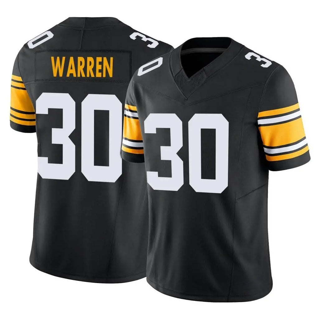 Parkc P.Steelers #30 Jaylen Warren Player Black Limited Alternate Vapor F.U.S.E. Home Game Stitched Jerseys