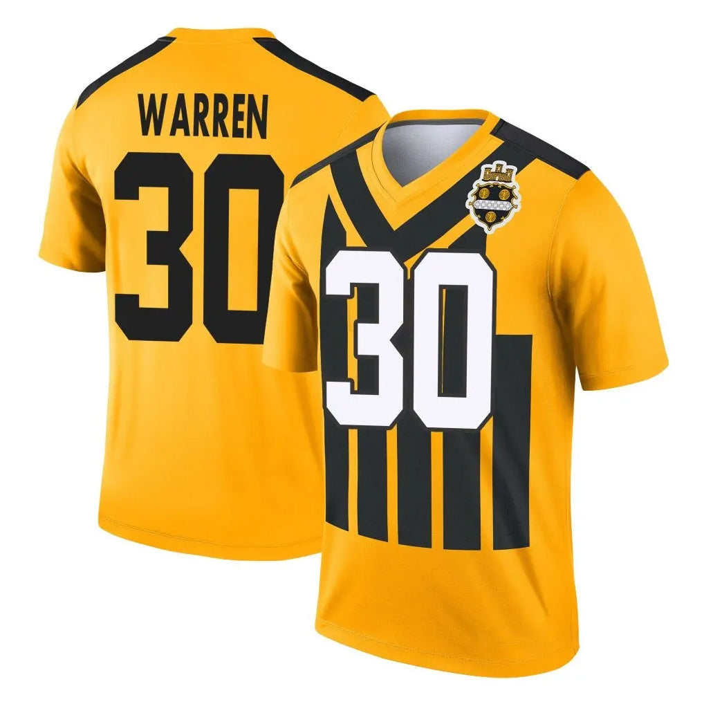 Parkc P.Steelers #30 Jaylen Warren Player Gold Legend Limited 1933 Throwback Performance Home Game Stitched Jerseys
