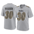 Parkc P.Steelers #30 Jaylen Warren Player Gray Atmosphere Fashion Home Game Stitched Jerseys