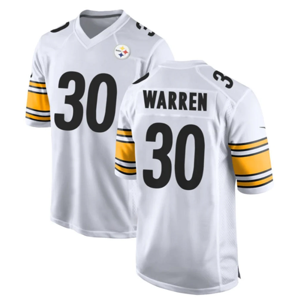 Parkc P.Steelers #30 Jaylen Warren Player White Home Game Stitched Jerseys