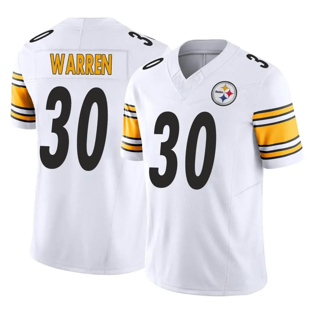 Parkc P.Steelers #30 Jaylen Warren Player White Limited Vapor F.U.S.E. Home Game Stitched Jerseys