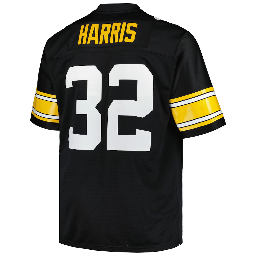 Parkc P.Steelers #32 Franco Harris Mitchell & Ness Black Big & Tall 1976 Legacy Retired Player Jersey