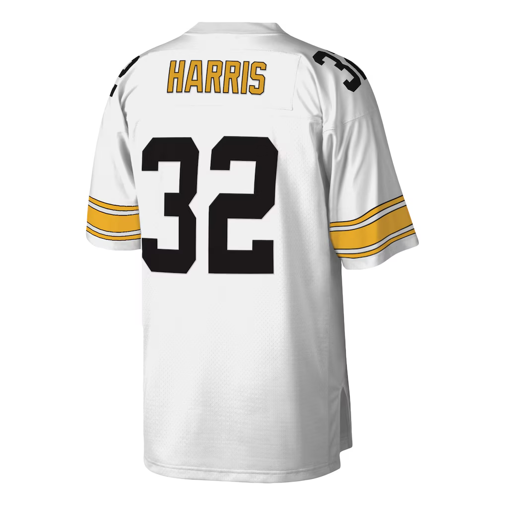 Parkc P.Steelers #32 Franco Harris Mitchell & Ness White Legacy Replica Jersey