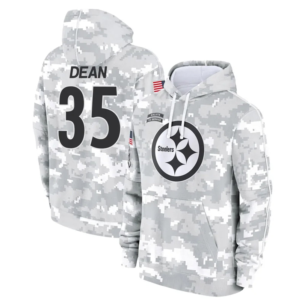 Parkc P.Steelers #35 Jamel Dean Player Arctic Camo Limited Salute to Service Pullover Hoodies Game Stitched Jerseys
