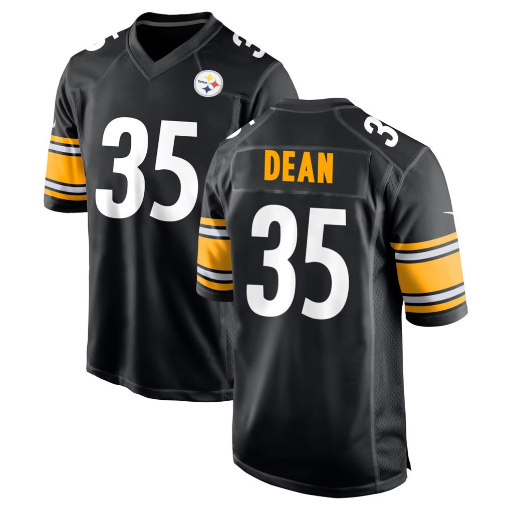 Parkc P.Steelers #35 Jamel Dean Player Black Home Game Stitched Jerseys