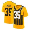 Parkc P.Steelers #35 Jamel Dean Player Gold Limited 1933 Throwback Home Game Stitched Jerseys