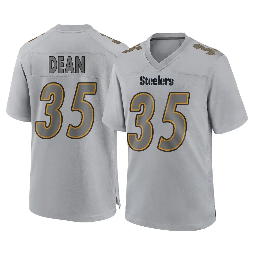 Parkc P.Steelers #35 Jamel Dean Player Gray Atmosphere Fashion Home Game Stitched Jerseys