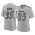 Parkc P.Steelers #35 Jamel Dean Player Gray Atmosphere Fashion Home Game Stitched Jerseys