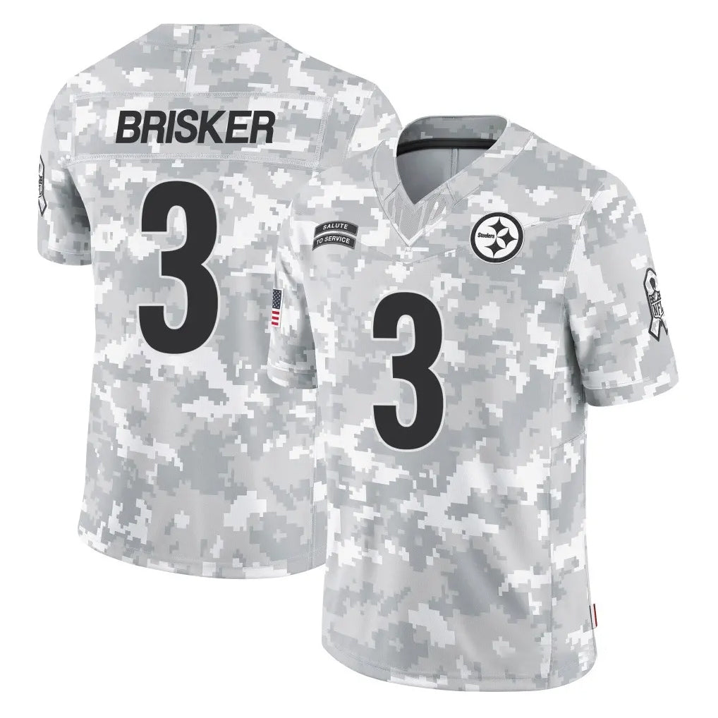 Parkc P.Steelers #3 Jaquan Brisker Player Arctic Camo Limited Salute To Service Home Game Stitched Jerseys