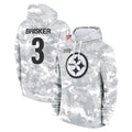 Parkc P.Steelers #3 Jaquan Brisker Player Arctic Camo Limited Salute to Service Pullover Hoodies Game Stitched Jerseys