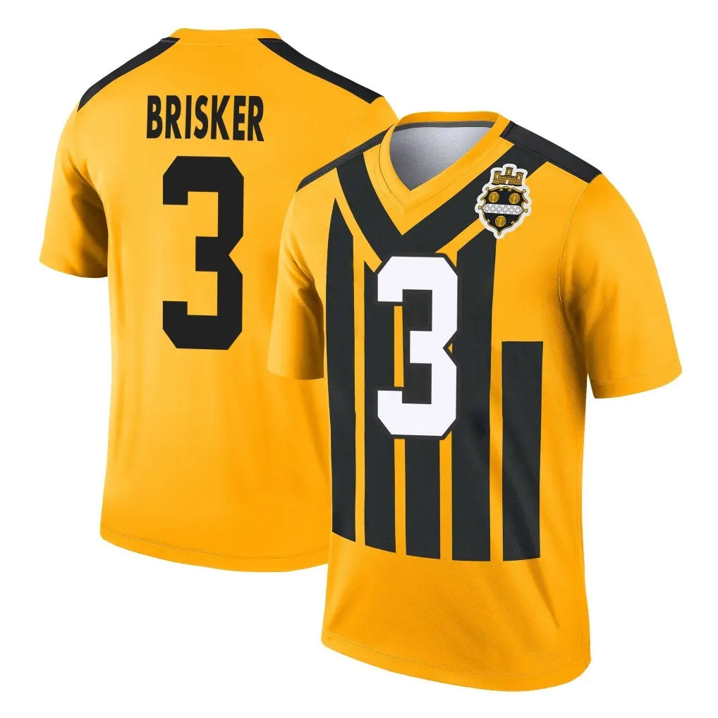 Parkc P.Steelers #3 Jaquan Brisker Player Gold Legend Limited 1933 Throwback Performance Home Game Stitched Jerseys