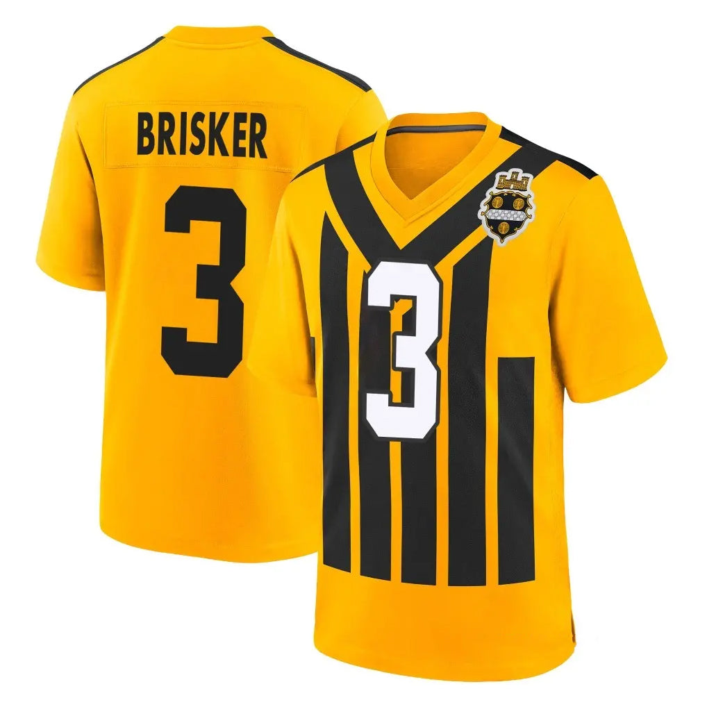 Parkc P.Steelers #3 Jaquan Brisker Player Gold Limited 1933 Throwback Home Game Stitched Jerseys