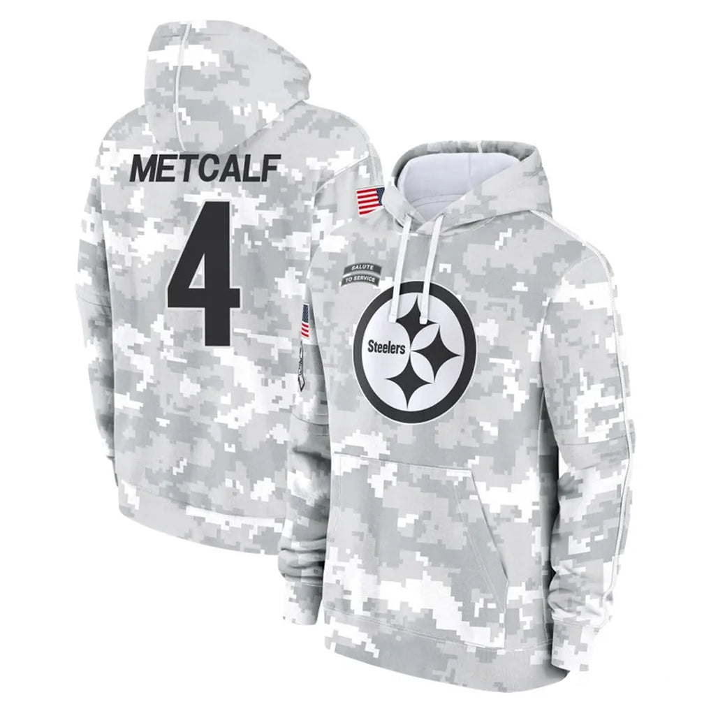 Parkc P.Steelers #4 DK Metcalf Player Arctic Camo Limited Salute to Service Pullover Hoodies Game Stitched Jerseys