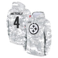 Parkc P.Steelers #4 DK Metcalf Player Arctic Camo Limited Salute to Service Pullover Hoodies Game Stitched Jerseys