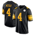 Parkc P.Steelers #4 DK Metcalf Player Black Color Rush Home Game Stitched Jerseys