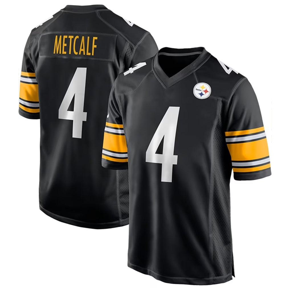 Parkc P.Steelers #4 DK Metcalf Player Black Home Game Stitched Jerseys