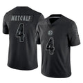 Parkc P.Steelers #4 DK Metcalf Player Black Reflective Limited Home Game Stitched Jerseys