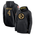 Parkc P.Steelers #4 DK Metcalf Player Black Salute to Service Hoodies Limited Game Stitched Jerseys