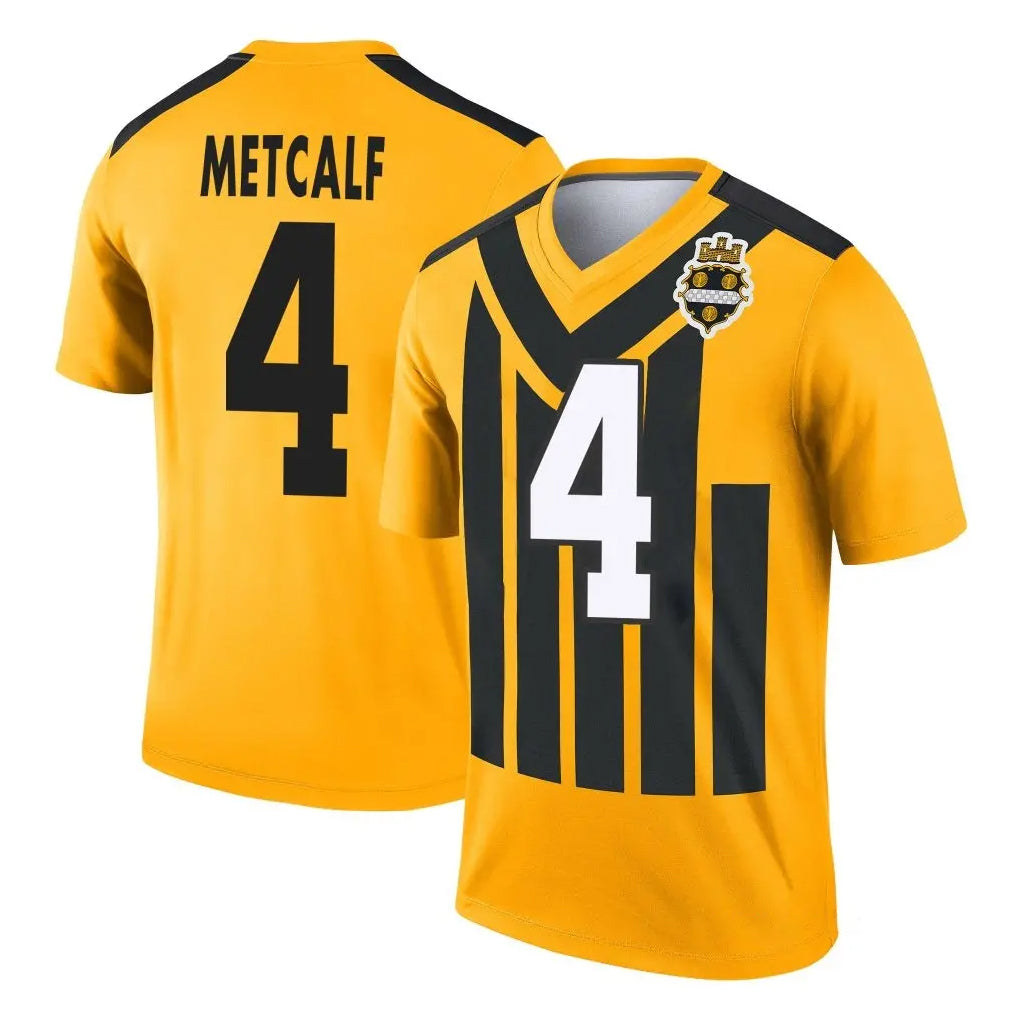 Parkc P.Steelers #4 DK Metcalf Player Gold Legend Limited 1933 Throwback Performance Home Game Stitched Jerseys