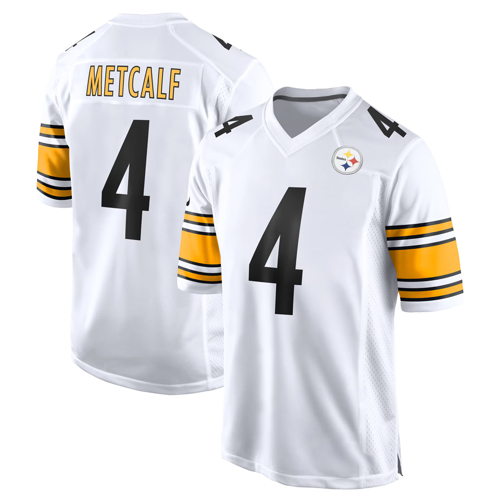 Parkc P.Steelers #4 DK Metcalf Player White Home Game Stitched Jerseys