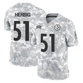 Parkc P.Steelers #51 Nick Herbig Player Arctic Camo Limited Salute To Service Home Game Stitched Jerseys