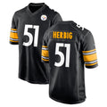Parkc P.Steelers #51 Nick Herbig Player Black Home Game Stitched Jerseys