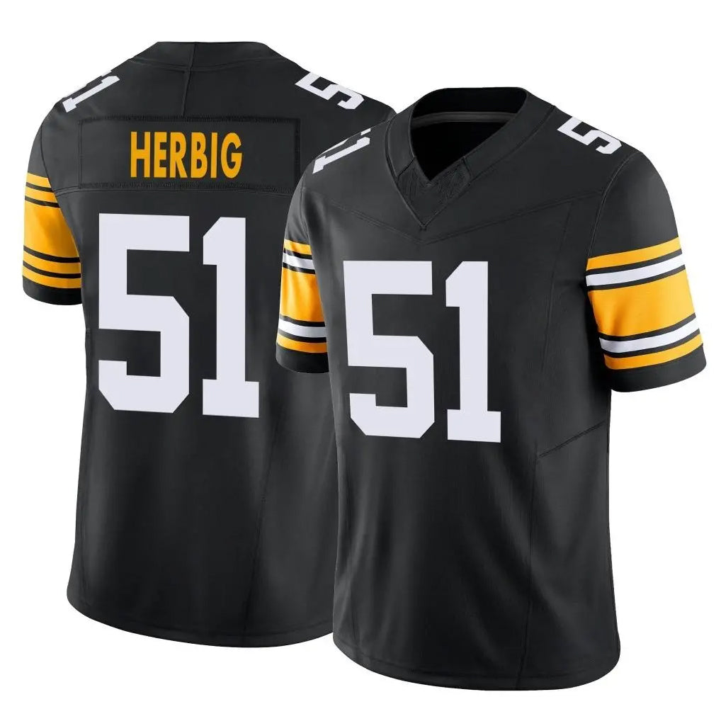 Parkc P.Steelers #51 Nick Herbig Player Black Limited Alternate Vapor F.U.S.E. Home Game Stitched Jerseys