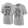 Parkc P.Steelers #51 Nick Herbig Player Gray Atmosphere Fashion Home Game Stitched Jerseys