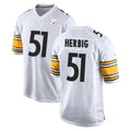 Parkc P.Steelers #51 Nick Herbig Player White Home Game Stitched Jerseys
