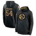 Parkc P.Steelers #54 Zach Frazier Player Black Salute to Service Hoodies Limited Game Stitched Jerseys
