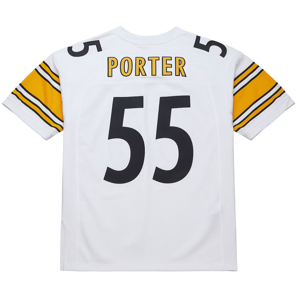 Parkc P.Steelers #55 Joey Porter Mitchell & Ness White 2005 Authentic Throwback Retired Player Jersey Stitched Puhic