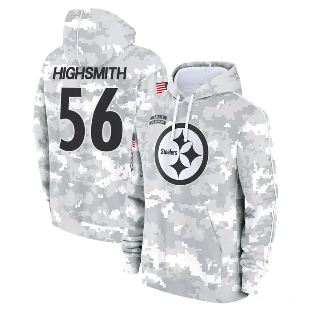 Parkc P.Steelers #56 Alex Highsmith Player Arctic Camo Limited Salute to Service Pullover Hoodies Game Stitched Jerseys