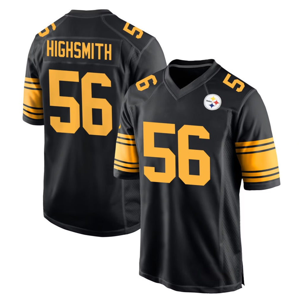 Parkc P.Steelers #56 Alex Highsmith Player Black Color Rush Home Game Stitched Jerseys