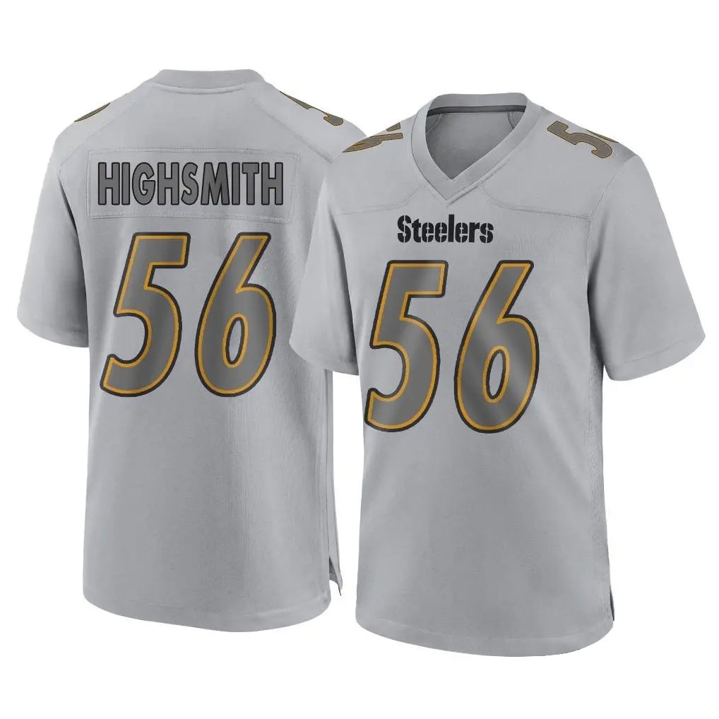Parkc P.Steelers #56 Alex Highsmith Player Gray Atmosphere Fashion Home Game Stitched Jerseys