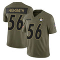 Parkc P.Steelers #56 Alex Highsmith Player Olive 2025 Salute To Service Limited Home Game Stitched Jerseys