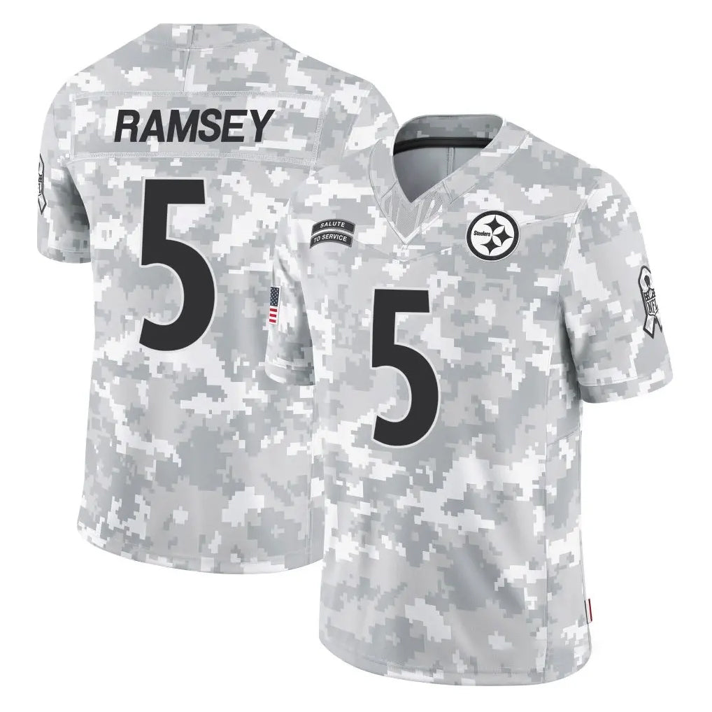 Parkc P.Steelers #5 Jalen Ramsey Player Arctic Camo Limited Salute To Service Home Game Stitched Jerseys