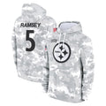 Parkc P.Steelers #5 Jalen Ramsey Player Arctic Camo Limited Salute to Service Pullover Hoodies Game Stitched Jerseys