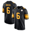 Parkc P.Steelers #6 Patrick Queen Player Black Color Rush Home Game Stitched Jerseys