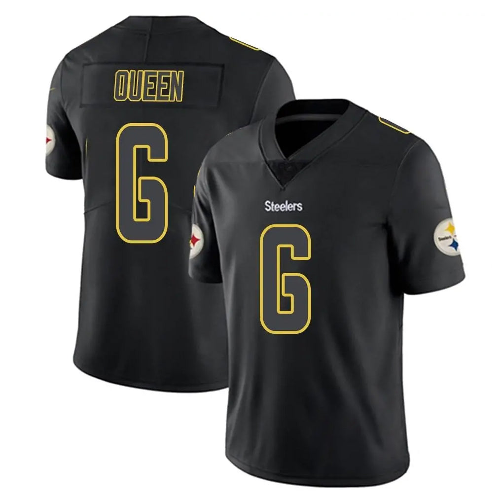Parkc P.Steelers #6 Patrick Queen Player Black Impact Limited Home Game Stitched Jerseys
