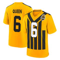 Parkc P.Steelers #6 Patrick Queen Player Gold Limited 1933 Throwback Home Game Stitched Jerseys
