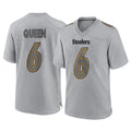 Parkc P.Steelers #6 Patrick Queen Player Gray Atmosphere Fashion Home Game Stitched Jerseys