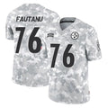 Parkc P.Steelers #76 Troy Fautanu Player Arctic Camo Limited Salute To Service Home Game Stitched Jerseys