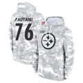 Parkc P.Steelers #76 Troy Fautanu Player Arctic Camo Limited Salute to Service Pullover Hoodies Game Stitched Jerseys