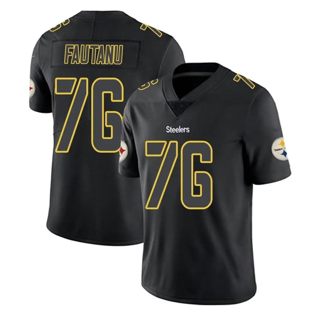 Parkc P.Steelers #76 Troy Fautanu Player Black Impact Limited Home Game Stitched Jerseys