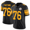 Parkc P.Steelers #76 Troy Fautanu Player Black Limited Color Rush Home Game Stitched Jerseys