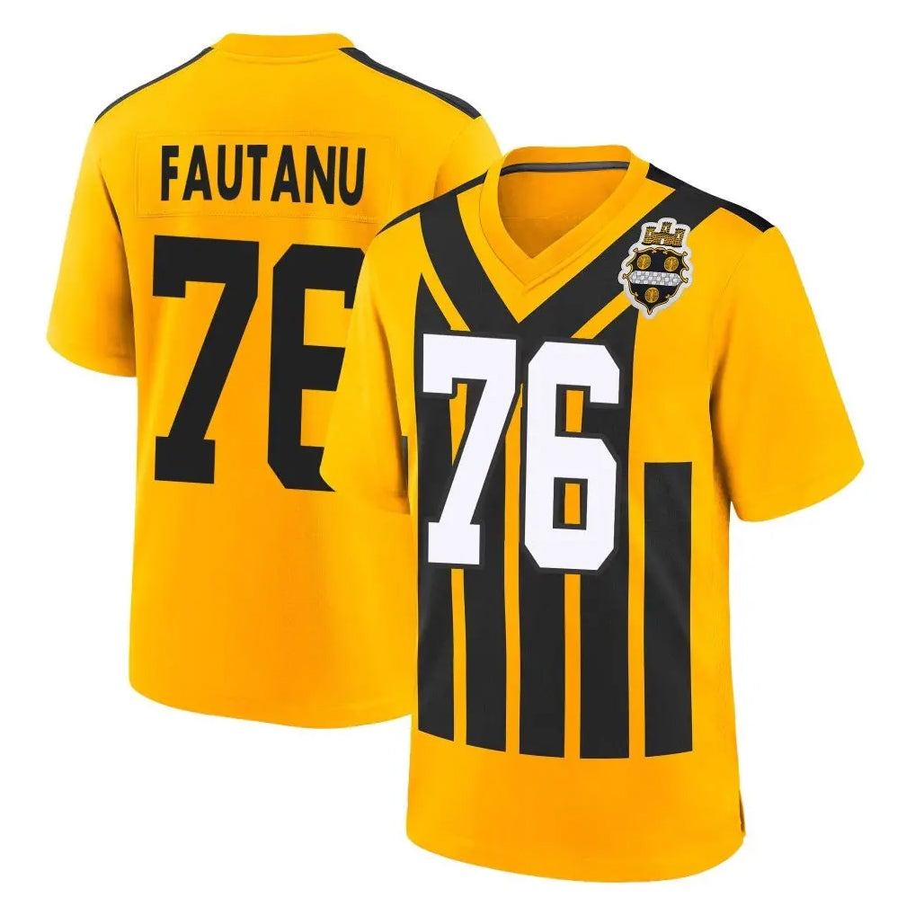 Parkc P.Steelers #76 Troy Fautanu Player Gold Limited 1933 Throwback Home Game Stitched Jerseys