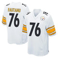 Parkc P.Steelers #76 Troy Fautanu Player White Home Game Stitched Jerseys