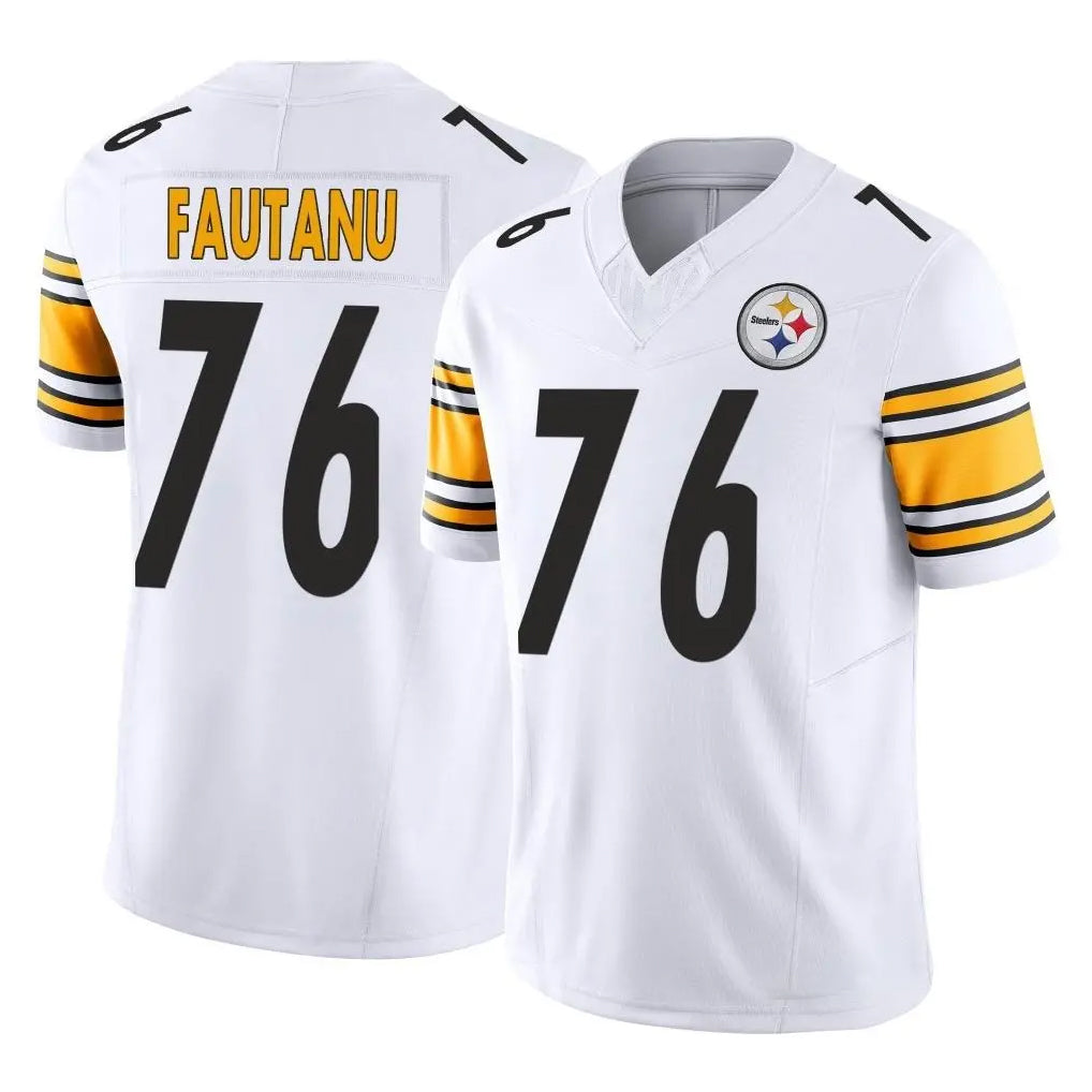 Parkc P.Steelers #76 Troy Fautanu Player White Limited Vapor F.U.S.E. Home Game Stitched Jerseys