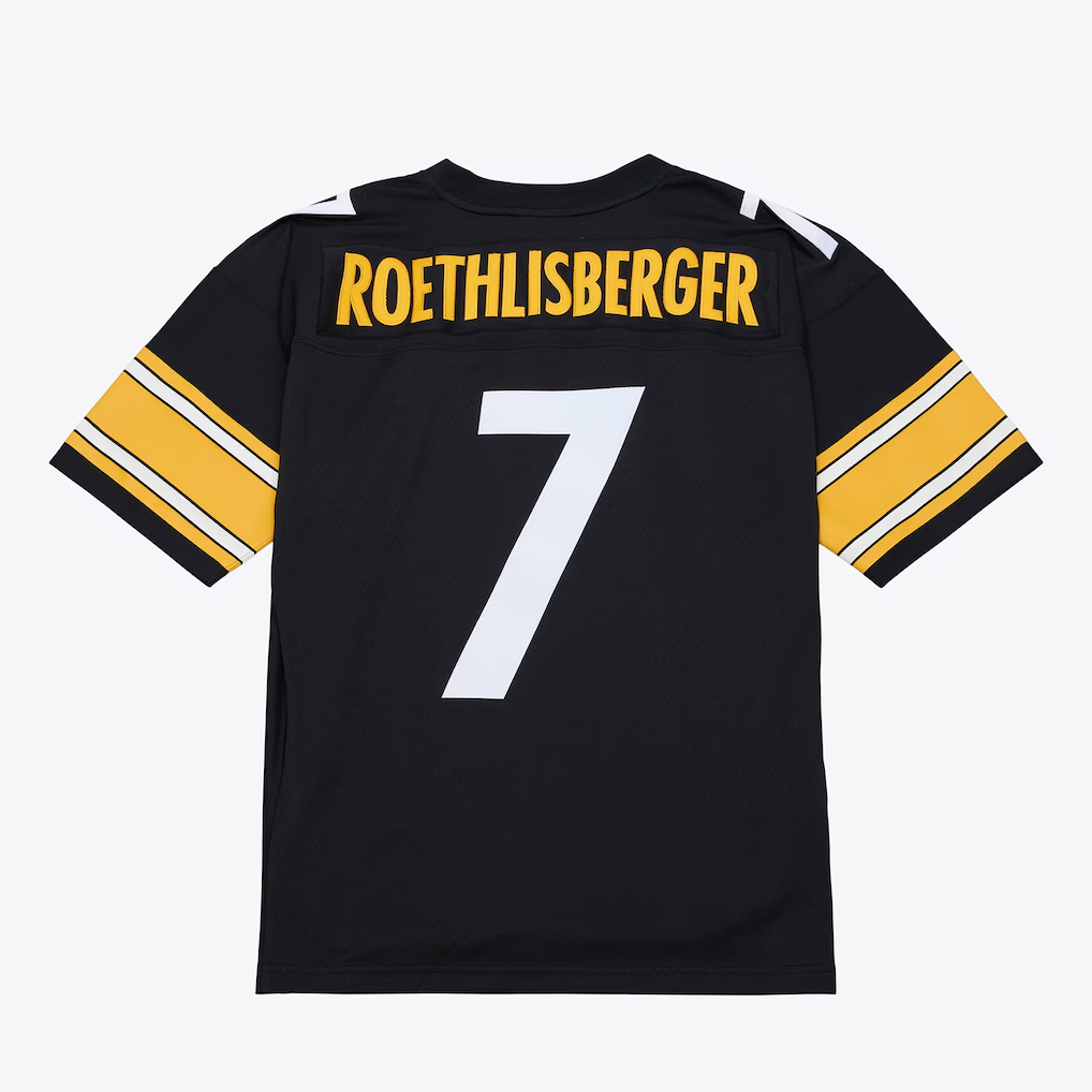 Parkc P.Steelers #7 Ben Roethlisberger Mitchell & Ness Black 2004 Legacy Throwback Replica Jersey Stitched Puhic Game Jerseys