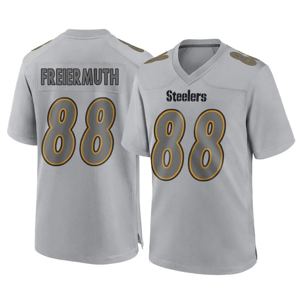Parkc P.Steelers #88 Pat Freiermuth Player Gray Atmosphere Fashion Home Game Stitched Jerseys